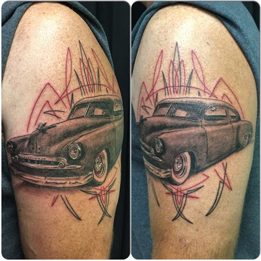 Explore moonshine tattoo ideas, creative tattoo ideas in Winston Salem, available at Art Attack Tattoo LLC