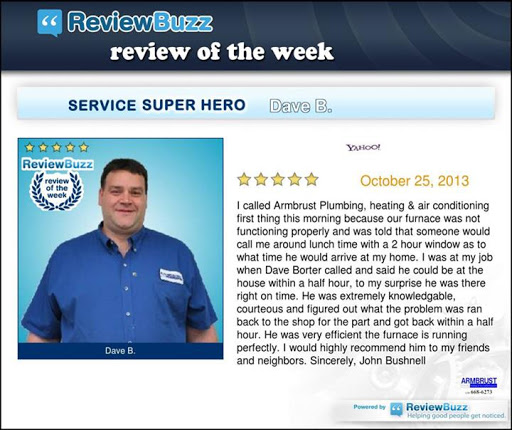 Plumber «Armbrust Plumbing, Heating & Air Conditioning», reviews and photos, 381 S Main Pl, Carol Stream, IL 60188, USA