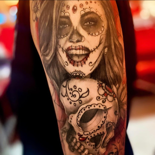 Explore skulls tattoo ideas, creative tattoo ideas in El Paso, available at Pumping Ink Tattoo Parlor