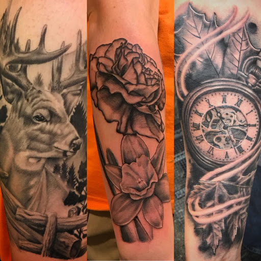 Explore earlobe tattoo ideas, creative tattoo ideas in Amherst, available at Wanderlust Tattoo & Piercing