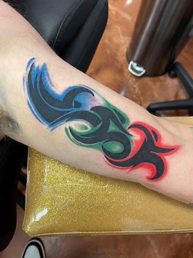 Explore sleeve tattoo filler ideas, creative tattoo ideas in Aledo, available at Elevated Tattoo & Piercing