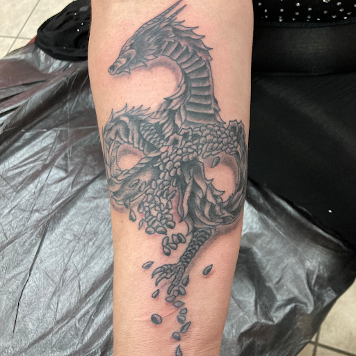 Explore mens thigh tattoo ideas, creative tattoo ideas in Las Vegas, available at Las Vegas Tattoo Collective, LLC