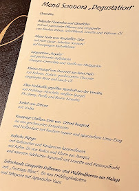 Menu du Waldhotel Sonnora à Dreis