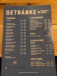 Menu du Schwarzer Kater Karlsruhe à Karlsruhe