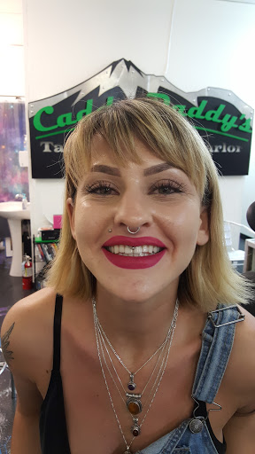 Explore giraffe tattoo ideas, creative tattoo ideas in Redding, available at Caddy Daddys