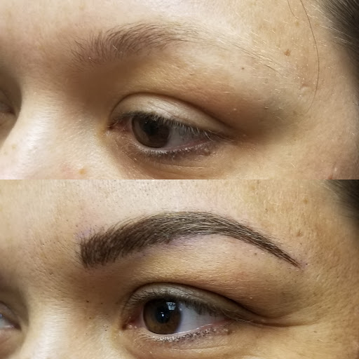 Explore chest arm tattoo ideas, creative tattoo ideas in Peoria Heights, available at BeautiFULL Brows By Jen Microblading - Permanent Makeup Wild Honey Beauty Studio