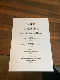 Restaurant Café Le Théâtre à Stuttgart (le menu)