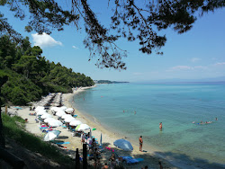 Photo de Kryopigi beach et le règlement