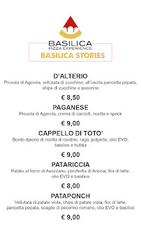 Basilica Pizzeria à Pagani carte