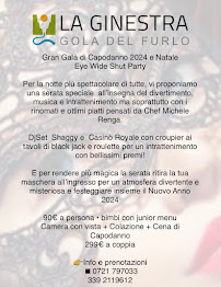 Hotel Ristorante La Ginestra - Gola del Furlo à PASSO DEL FURLO menu