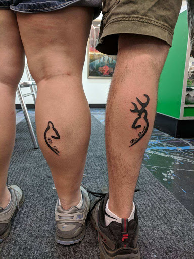 Explore skull sleeve tattoo ideas, creative tattoo ideas in Redding, available at Caddy Daddys