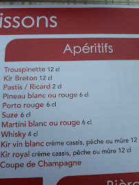 Menu / carte de la rozell de marans à Marans