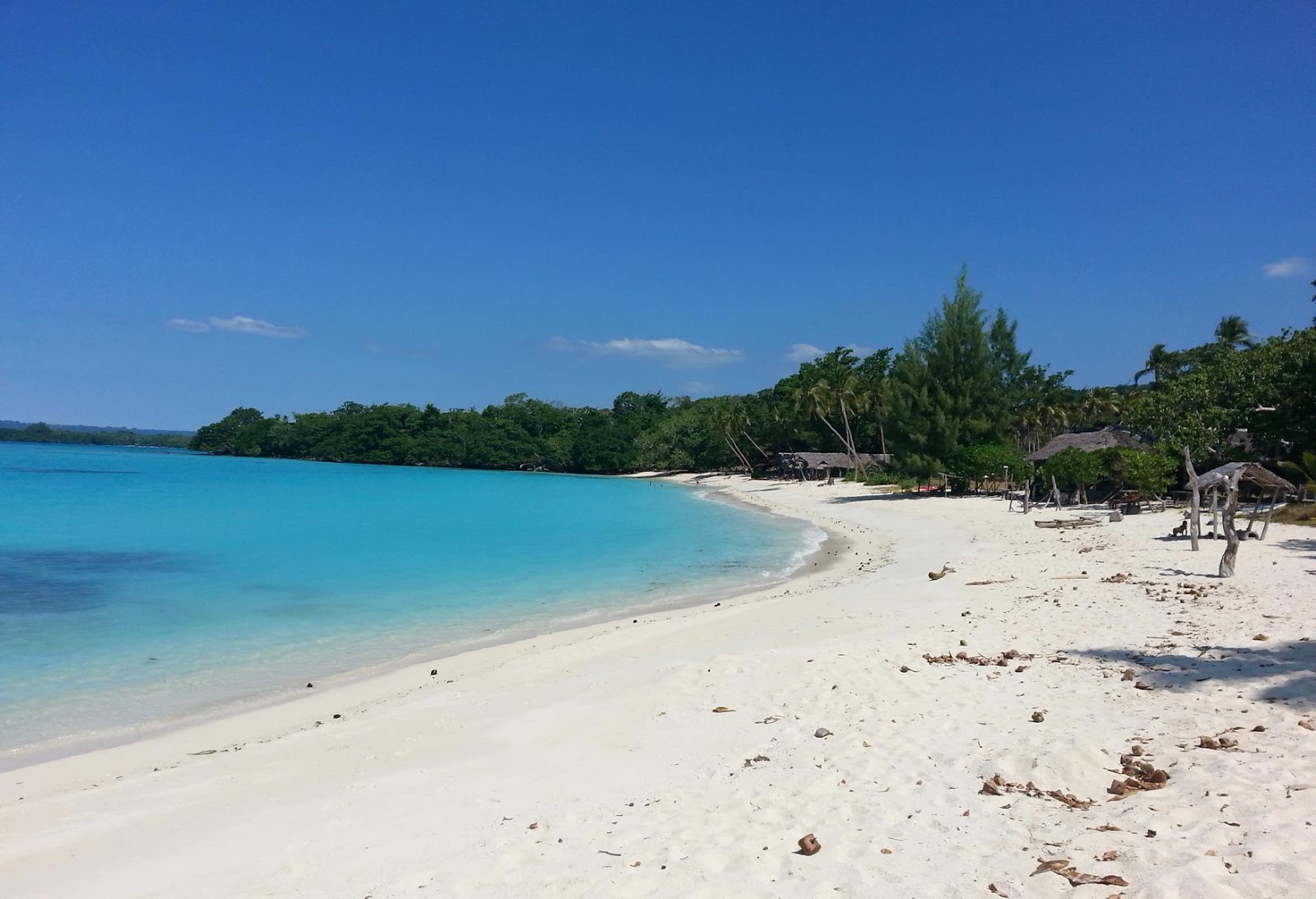 Φωτογραφία του Port Olry Beach με άσπρη άμμος επιφάνεια