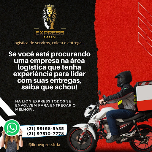 Logo da empresa - Lion express - motoboy