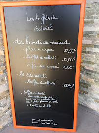Menu / carte de RESTAURANT GABRIEL bar/ buffet à volonté /pizzeria à Saint-Pierre-la-Garenne