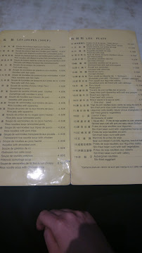 Chez Shen à Paris menu
