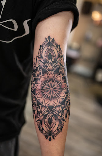 Explore nautical tattoo sleeve ideas, creative tattoo ideas in Leesville, available at Revolution Ink Tattoo and Art Gallery