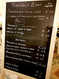 Menu / carte de Trattoria Zini e Ferrari à Tresana