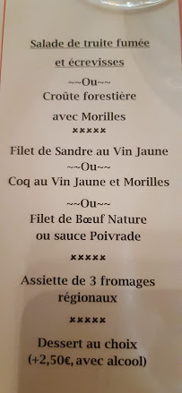 Le Petit Blanc à Salins-les-Bains menu