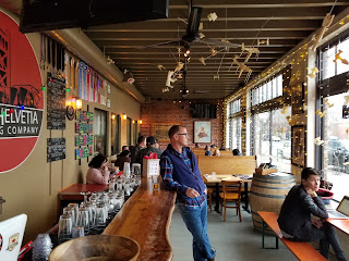 A pint of beer on a bar