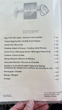 Ponto Final à Almada menu