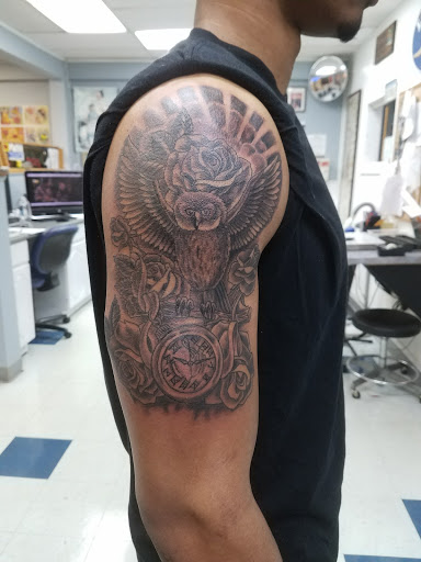 Explore tattoos inner bicep ideas, creative tattoo ideas in Libertyville, available at Art With Atattooed