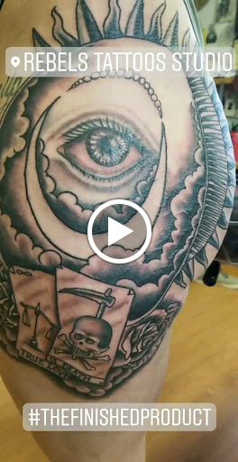 Explore tattoos on the thigh ideas, creative tattoo ideas in Wenatchee, available at Rebels Tattoo Studio