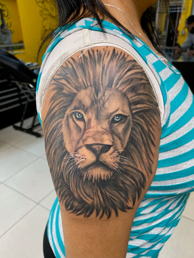 Explore dog love tattoo ideas, creative tattoo ideas in Saint Petersburg, available at Edens Apple Tattoos and Piercings