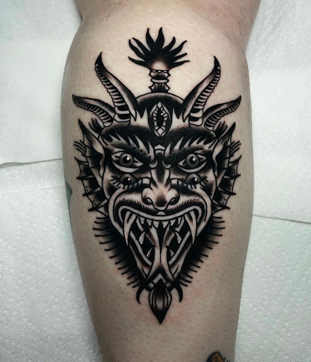 Explore mystic tattoo ideas, creative tattoo ideas in Dayton, available at Monkey Bones Tattoos