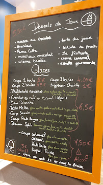 Menu du Bar Restaurant Champ Tillet à Val de Chaise