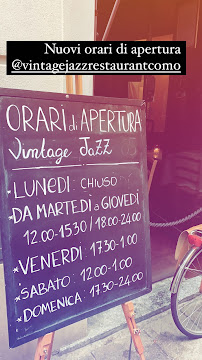 Vintage Jazz Food & Wine à Como carte