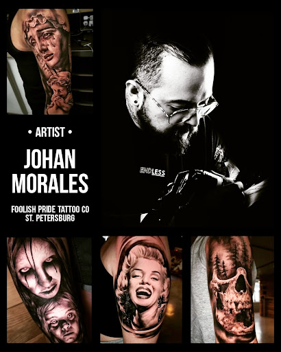 Explore black and red tattoo ideas, creative tattoo ideas in Saint Petersburg, available at Foolish Pride Tattoo Co.