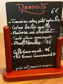 Restaurant français Le Bouchon à Nice (le menu)