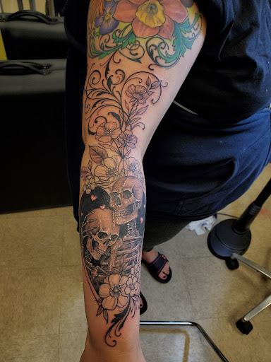 Explore lock shock and barrel tattoo ideas, creative tattoo ideas in Fogelsville, available at Gilded Heron Tattoo