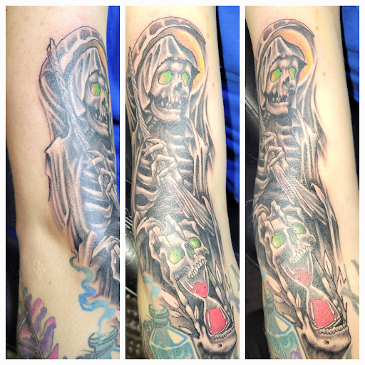 Explore chest tattoo ideas male, creative tattoo ideas in Angola, available at Hoodlum Ink