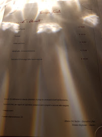 Carte du Scirocco Sunset Restaurant à Massa Lubrense