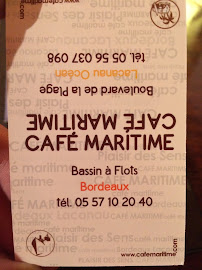 Café Maritime - Bordeaux à Bordeaux menu