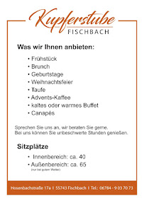 Kupferstube Fischbach à Fischbach carte