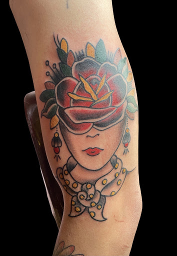 Explore men's shin tattoo ideas, creative tattoo ideas in Payette, available at Boomerang Tattoo Company