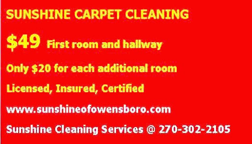 Carpet Cleaning Service «Sunshine Cleaning Services», reviews and photos, 3023 Brent Gray Trce, Owensboro, KY 42303, USA