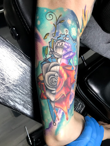 Explore native american sleeve tattoo ideas, creative tattoo ideas in Forney, available at Supernatural Tattoo Studio