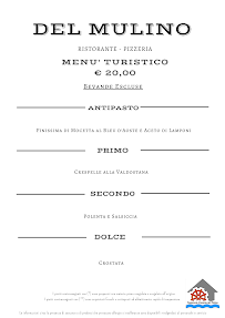 Ristorante Pizzeria del Mulino à Hône carte