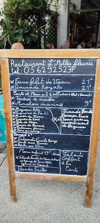 L'Allée fleurie à Bagnères-de-Bigorre menu