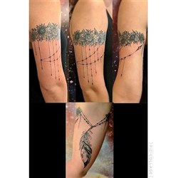 Explore chest shoulder tattoo ideas, creative tattoo ideas in Stowe, available at World Famous Monkey House Customs