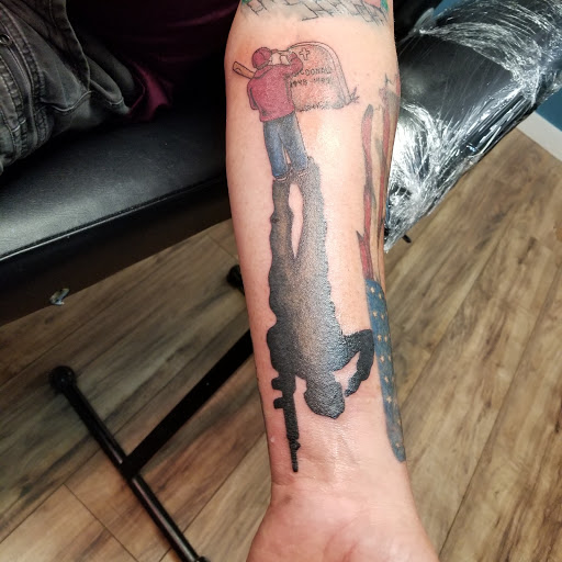 Explore tattoo ideas script, creative tattoo ideas in Barre, available at Bury The Needle Tattoo