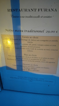 Restaurant Furana à Porto-Vecchio menu