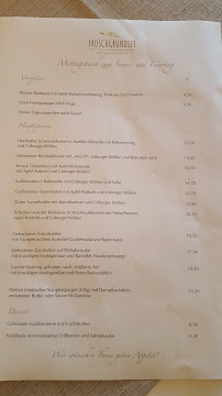 Restaurant Froschgrundsee à Rödental menu