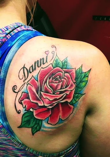 Explore floral tattoo sleeve ideas, creative tattoo ideas in Washington, available at Angel & the Bad Man Tattoo