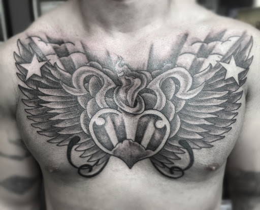 Explore railroad tattoo ideas, creative tattoo ideas in Clarksburg, available at Art & Soul Studio Of Tattoo