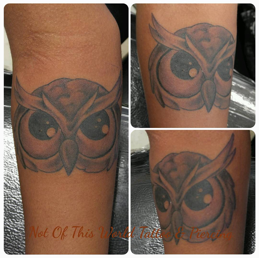 Explore globe tattoo ideas, creative tattoo ideas in Loganville, available at Not Of This World Tattoo & Piercing